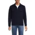 Men's Long Sleeve Corduroy Collar Bedford Rib Quarter Zip, Front