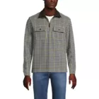 Men's Long Sleeve Corduroy Collar Bedford Rib Quarter Zip