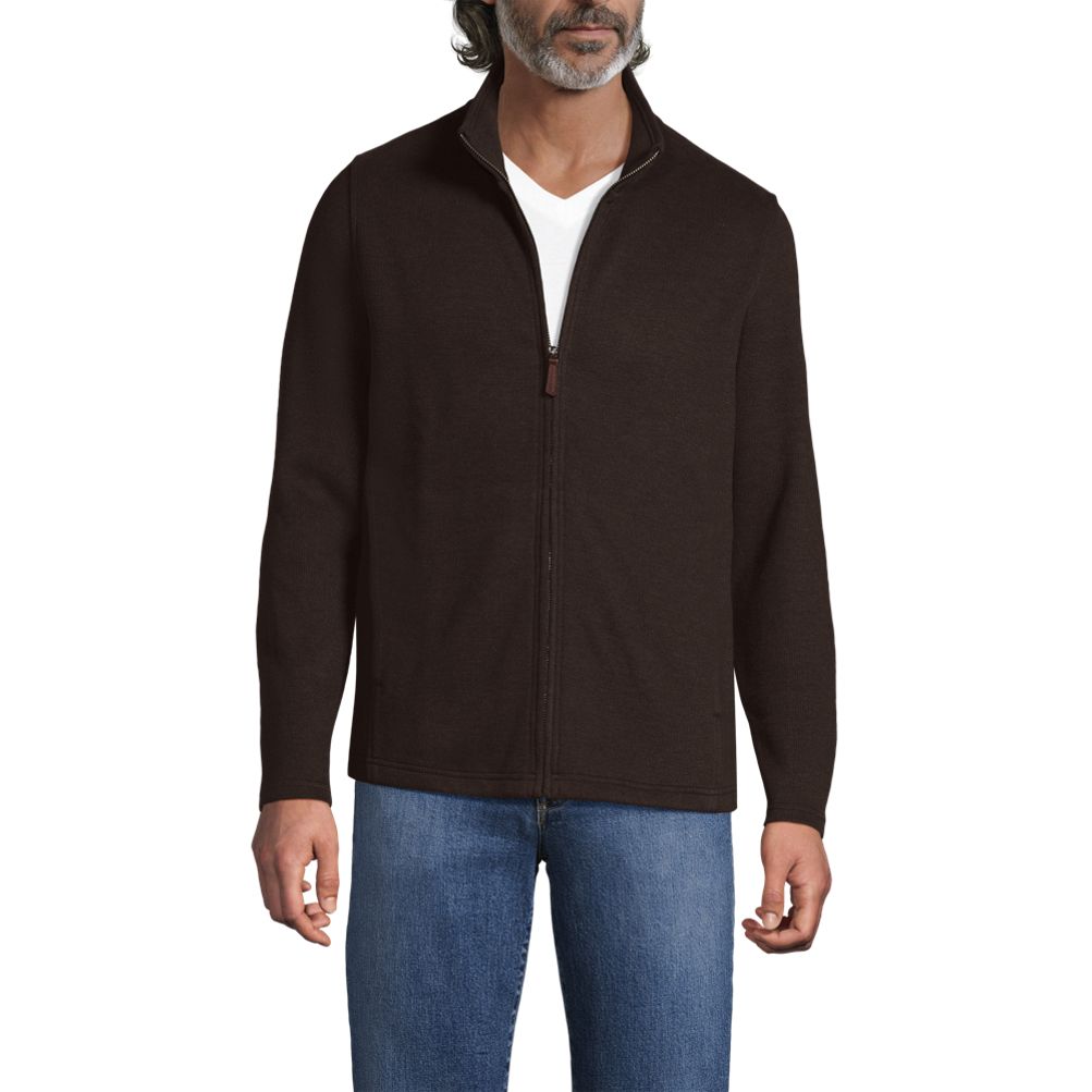 Men's Bedford Rib Full Zip | Lands' End