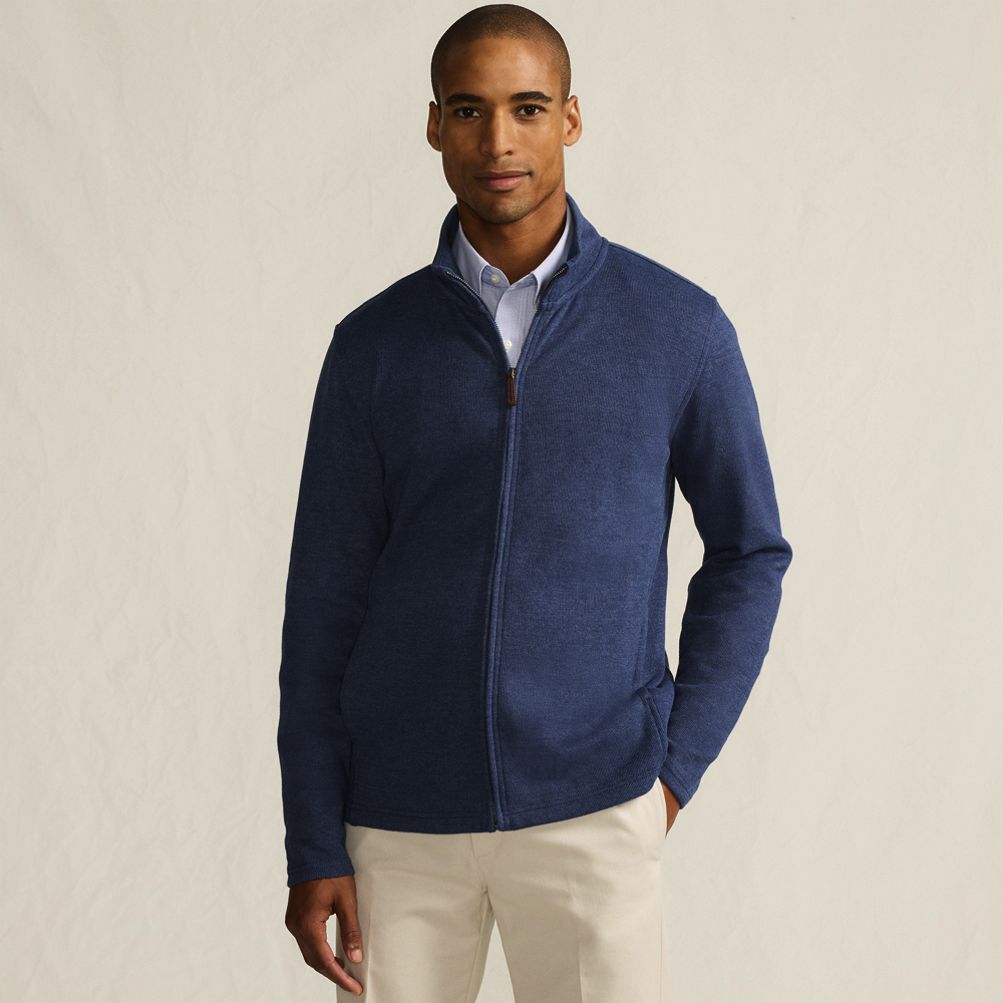 Men's Bedford Rib Full Zip | Lands' End