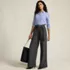 Women's Brushed Flannel Mid Rise Wide Leg Trousers, alternative image