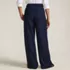 Women's Brushed Flannel Mid Rise Wide Leg Trousers, Back