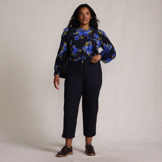 Women's Plus-Size Black Capris | Lands' End