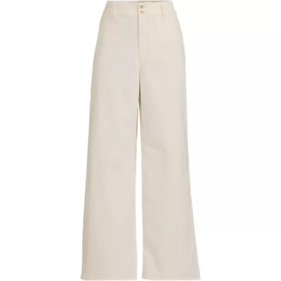 Women's Stretch Canvas High Rise Wide Leg Pants - primary
