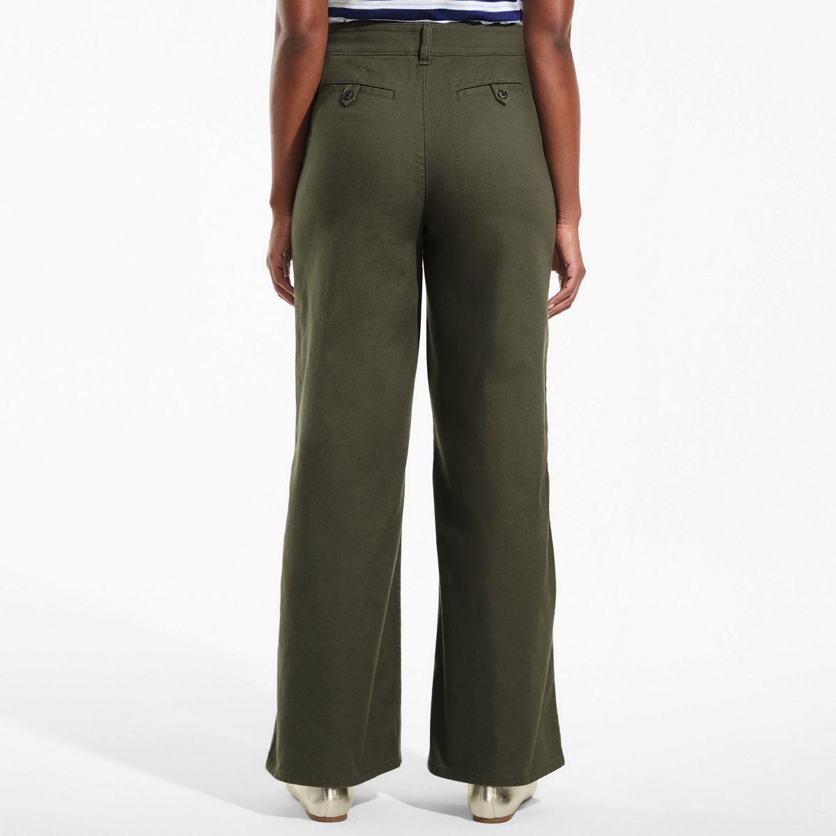 Women's Stretch Canvas High Rise Wide Leg Pants | Lands' End