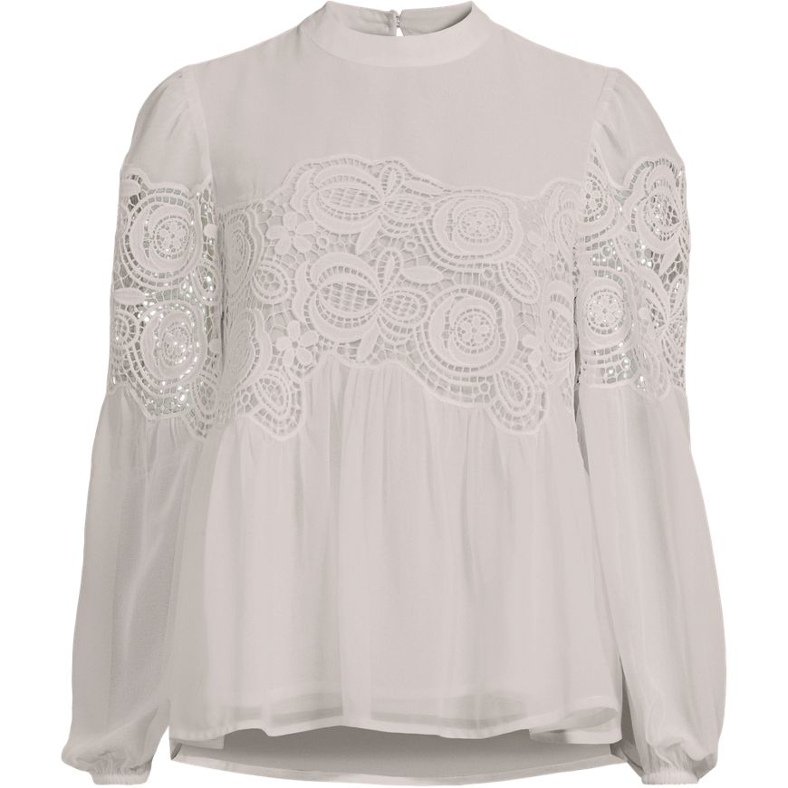 Women's Chiffon and Lace Blouse