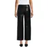 Women Faux Leather Mid Rise Relaxed Straight Leg Crop Pants, Back