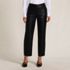Women Faux Leather Mid Rise Relaxed Straight Leg Crop Pants, Front