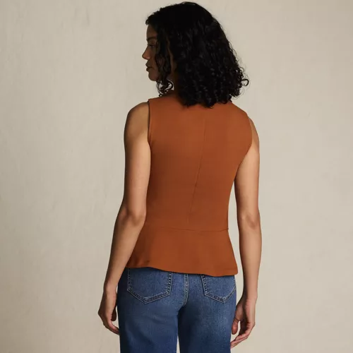 Women's Sleeveless Starfish Peplum Top, Back