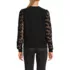 Women's Serious Sweats Lace Sleeve Sweatshirt, Back