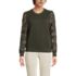 Women's Serious Sweats Lace Sleeve Sweatshirt, Front