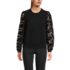 Women's Serious Sweats Lace Sleeve Sweatshirt, Front
