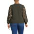 Women's Plus Size Serious Sweats Lace Sleeve Sweatshirt, Back
