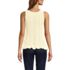 Women's Cotton Boucle Ruffle Hem Sleeveless Sweater, Back