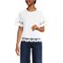 Women's Short Sleeve Slub Jersey Cutwork T-Shirt, Front