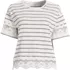 Women's Short Sleeve Slub Jersey Cutwork T-Shirt, Front