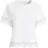 Women's Short Sleeve Slub Jersey Cutwork T-Shirt, Front