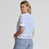 Women's Short Sleeve Slub Jersey Cutwork T-Shirt, Back