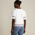 Women's Short Sleeve Slub Jersey Cutwork T-Shirt, Back