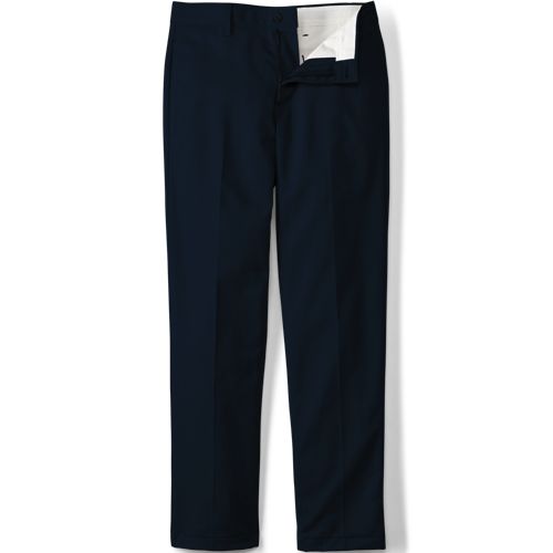 Men's No Iron Tailored Chino Pant - Lands' End - Black - 30