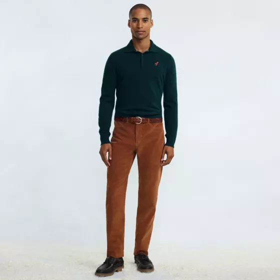 Men's Corduroy Comfort Waist Easy Classic Fit 5 Pocket Pant - primary