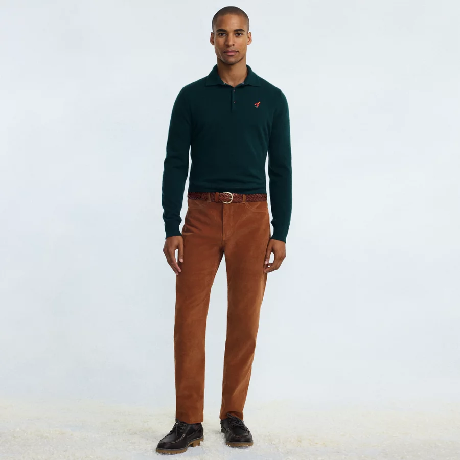 Men's Corduroy Comfort Waist Easy Classic Fit 5 Pocket Pant view 5