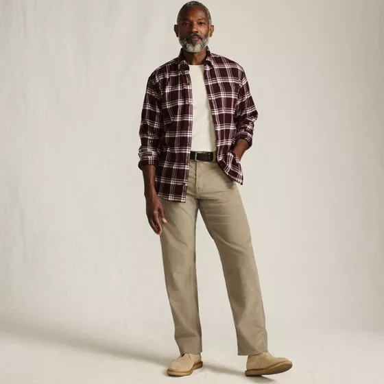 Men's Corduroy Comfort Waist Easy Classic Fit 5 Pocket Pant - primary