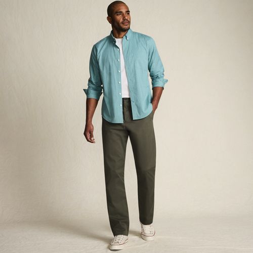  Lands' End Classic Fit Chinohose Travel, Herren, Größe:44 76 Regular, Grün, Baumwoll-mischung/polyester-mischung, By Lands' End 