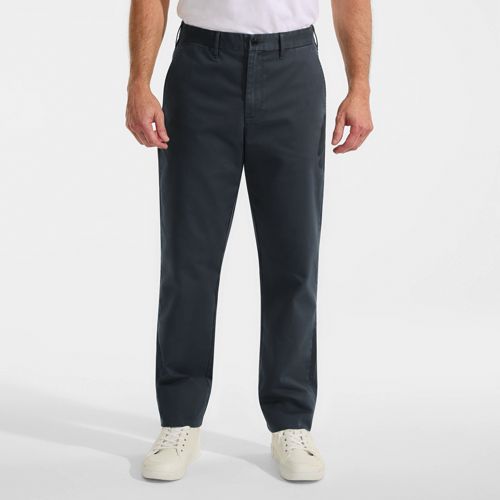 Travel Kit Classic Fit Chino Trousers, Men, size: 33 34, regular, Grey, Cotton-blend/Poly-blend, by Lands' End