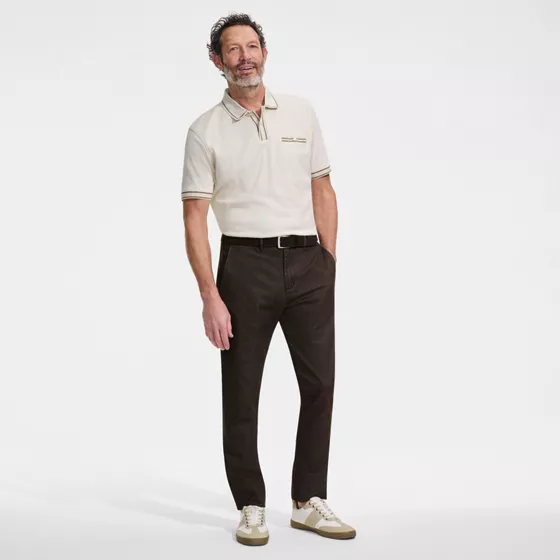 Men's Travel Kit Comfort Waist Easy Classic Fit Chino Pant - primary