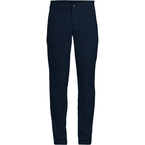 Slim Fit Performance Trousers, Men, size: 32 32, regular, Blue, Polyester, by Lands' End