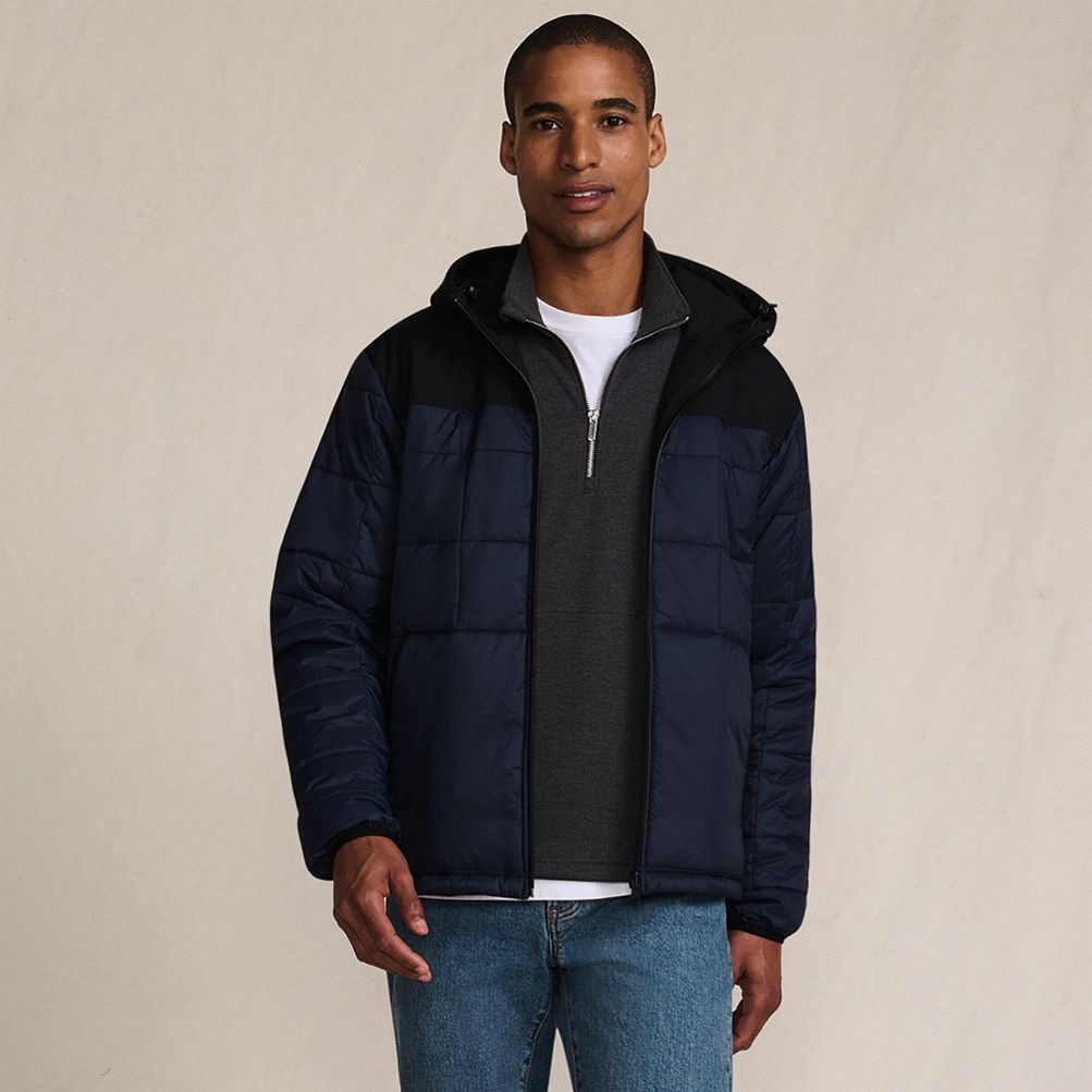 Men's Weatherproof Reversible Hooded Jacket | Lands' End