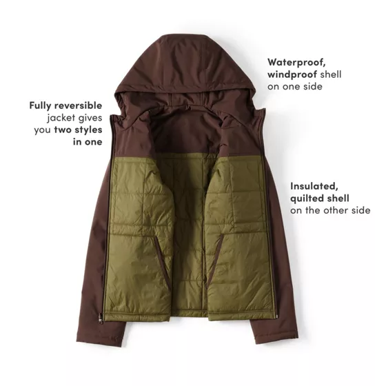 Men's Weatherproof Reversible Hooded Jacket - primary