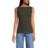 Women's Sleeveless Pointelle Rib Boat Neck Tank, Front