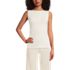 Women's Sleeveless Pointelle Rib Boat Neck Tank, Front