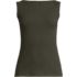 Women's Sleeveless Pointelle Rib Boat Neck Tank, Front