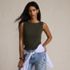 Women's Sleeveless Pointelle Rib Boat Neck Tank, alternative image