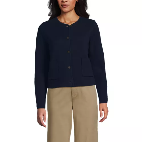 Women's Fine Gauge Cotton Milano Blazer Sweater, Front