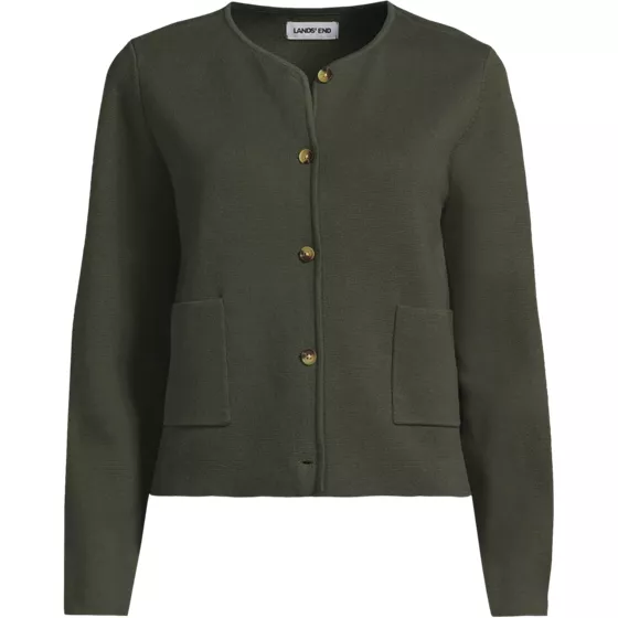 Women's Fine Gauge Cotton Milano Blazer Sweater - primary