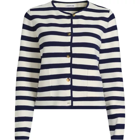 Women's Plus Size Fine Gauge Cotton Milano Blazer Sweater - primary
