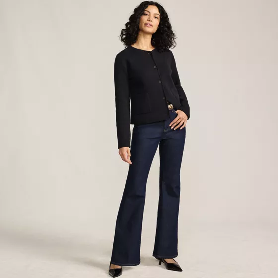 Women's Fine Gauge Cotton Milano Blazer Sweater - primary