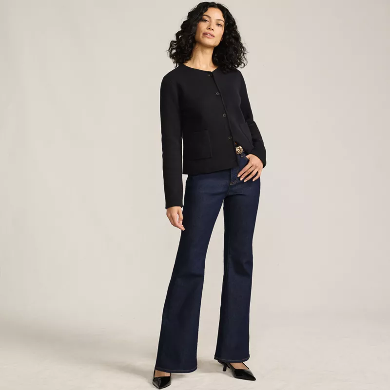 Women's Fine Gauge Cotton Milano Blazer Sweater, alternative image