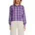 Women's Cropped Flannel Shirt, Front