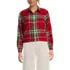 Women's Cropped Flannel Shirt, Front