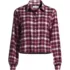 Women's Cropped Flannel Shirt, Front