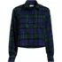 Women's Petite Cropped Flannel Shirt, Front