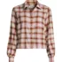 Women's Plus Size Cropped Flannel Shirt, Front