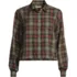 Women's Plus Size Cropped Flannel Shirt, Front