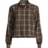 Women's Cropped Flannel Shirt, Front