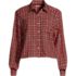 Women's Cropped Flannel Shirt, Front